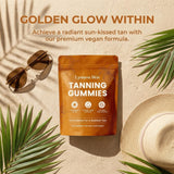 Bruiseweed Skin Tanning Gummies back view with ingredient details