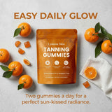 Bruiseweed Skin Tanning Gummies with fresh fruits