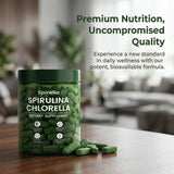 Bruiseweed Spirulina & Chlorella Daily Greens Blend with fresh greens