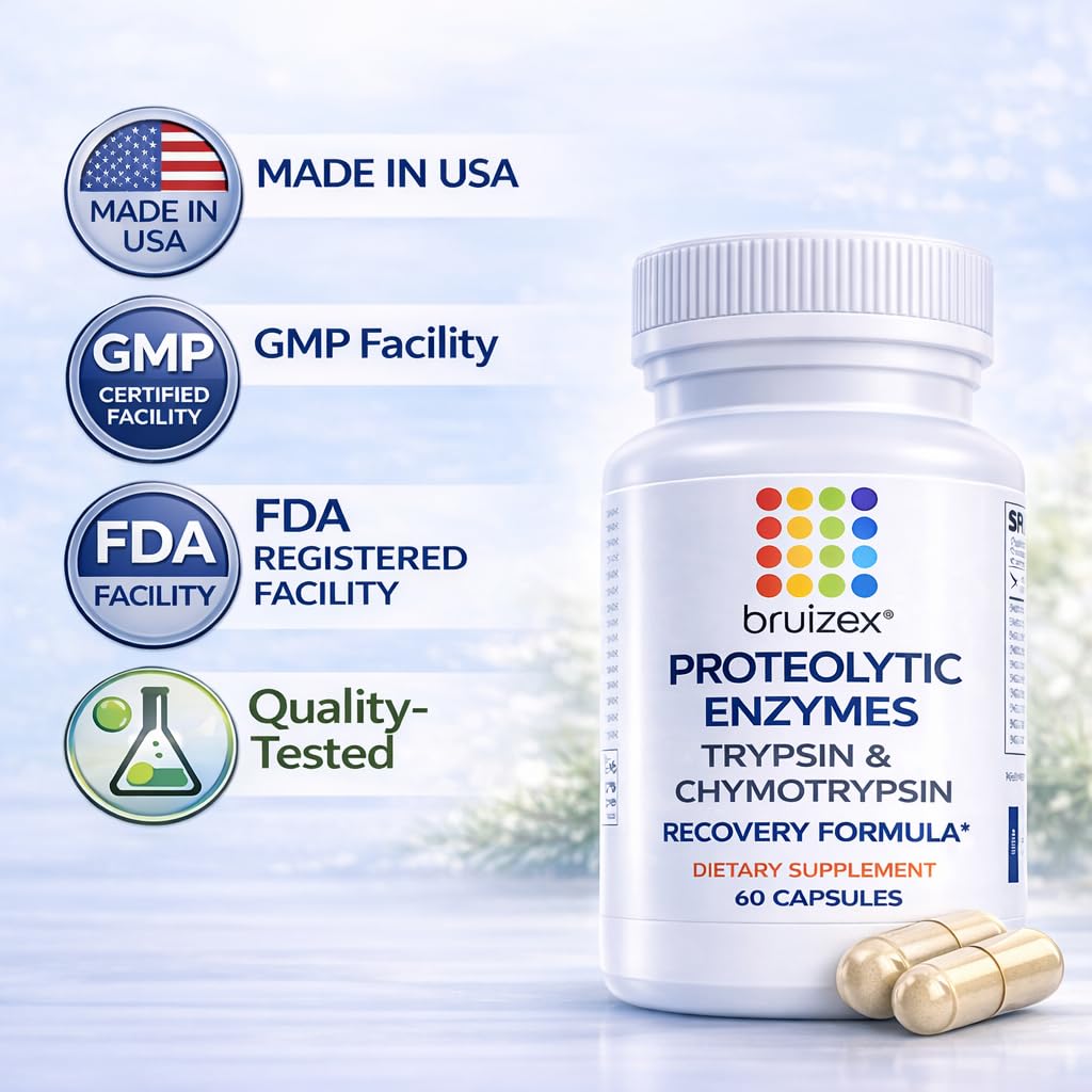Bruizex Multi-Enzymes Supplement bottle on table