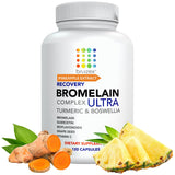 Bruizex Ultra Bromelain and Quercetin Supplement 120 Capsules front view