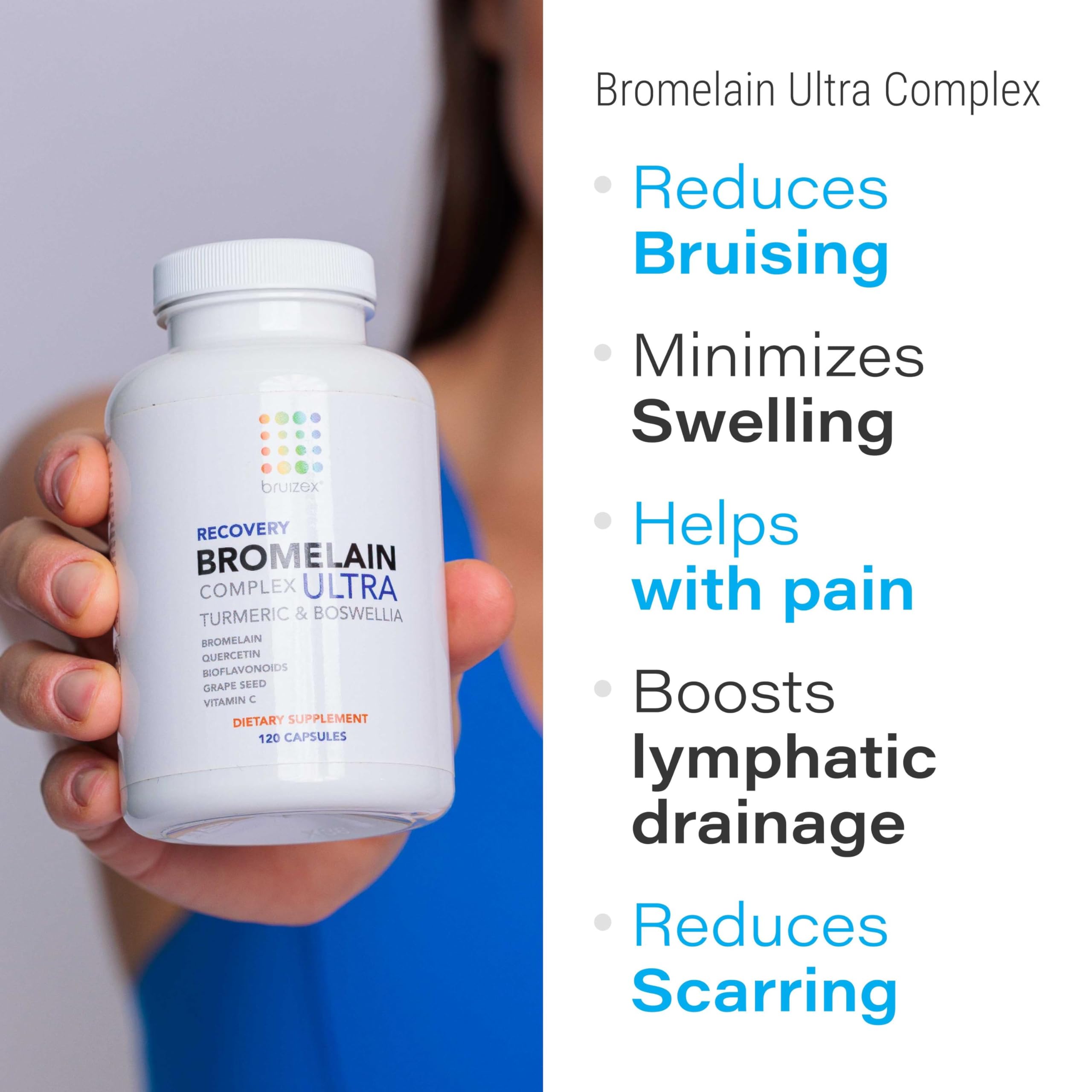 Bruizex Ultra Bromelain and Quercetin Supplement side view