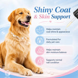 BRYWSDHA Collagen for Dogs & Cats 132g liquid supplement in use with a pet