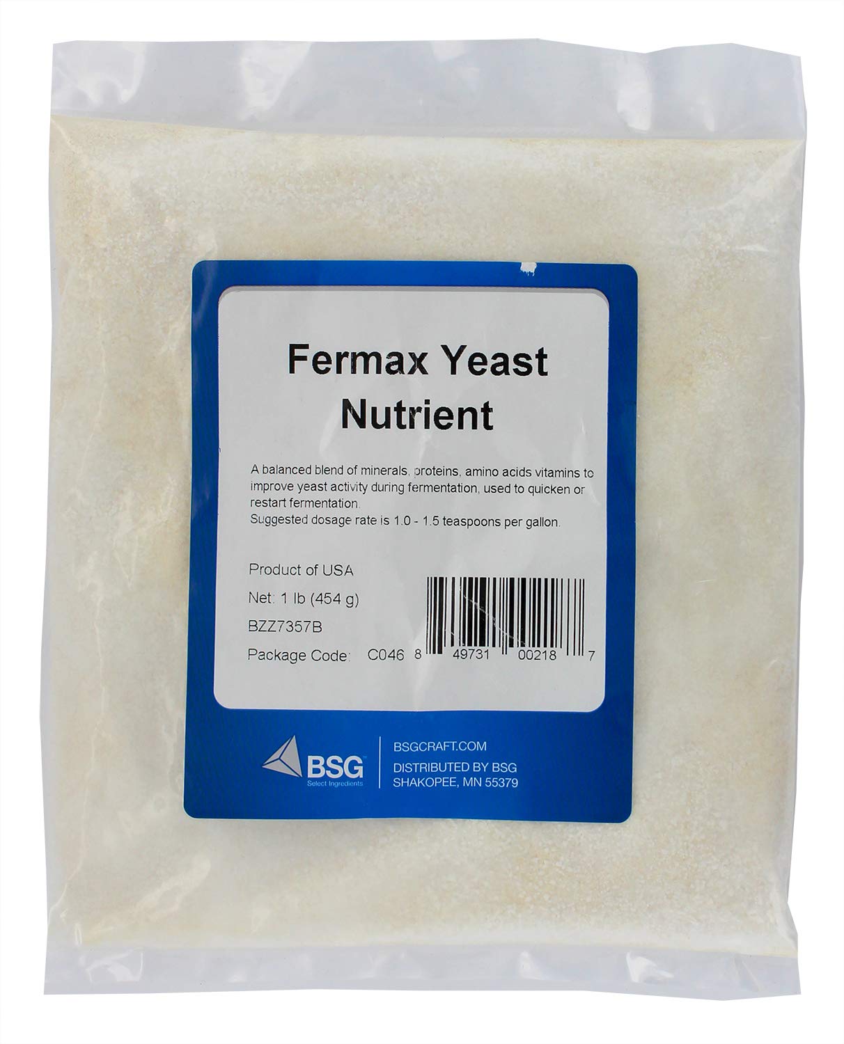BSG Fermax Yeast Nutrient 1lb (Two Pack) back view