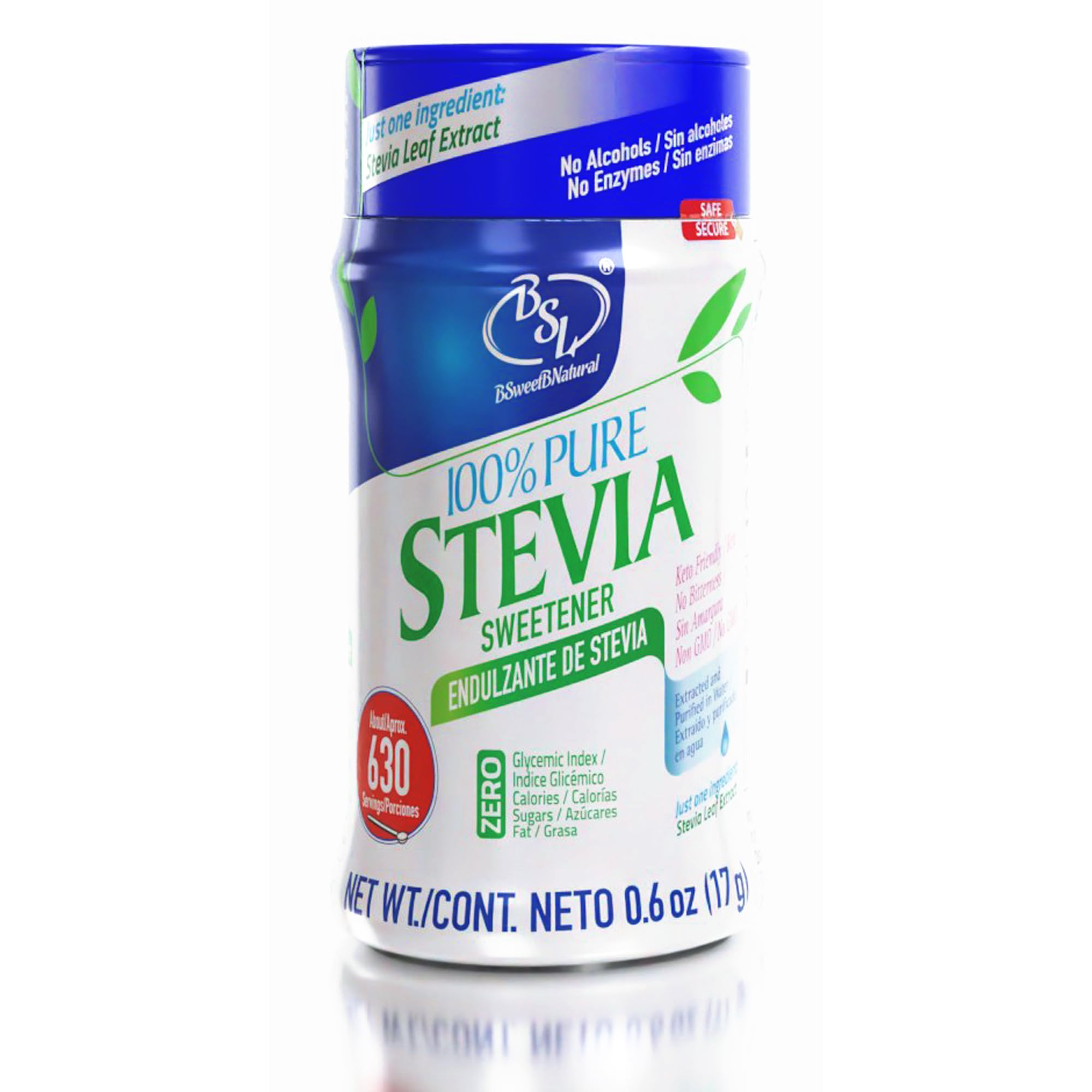 BSL BSWEETBNATURAL Pure Powder Stevia front view