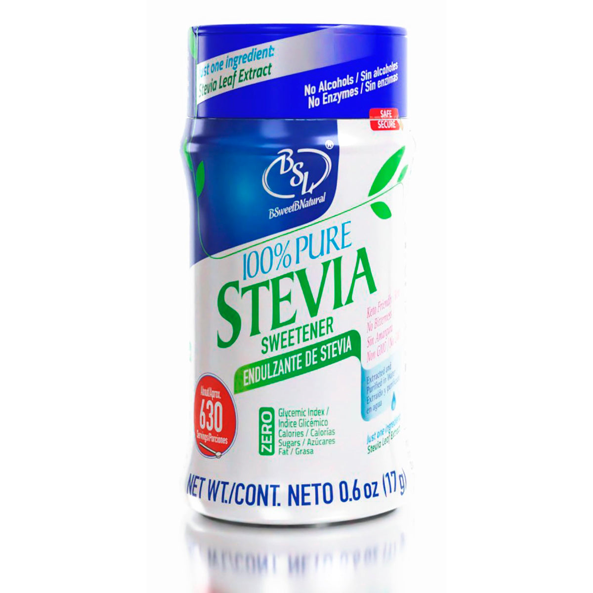 BSL BSWEETBNATURAL Pure Powder Stevia front view
