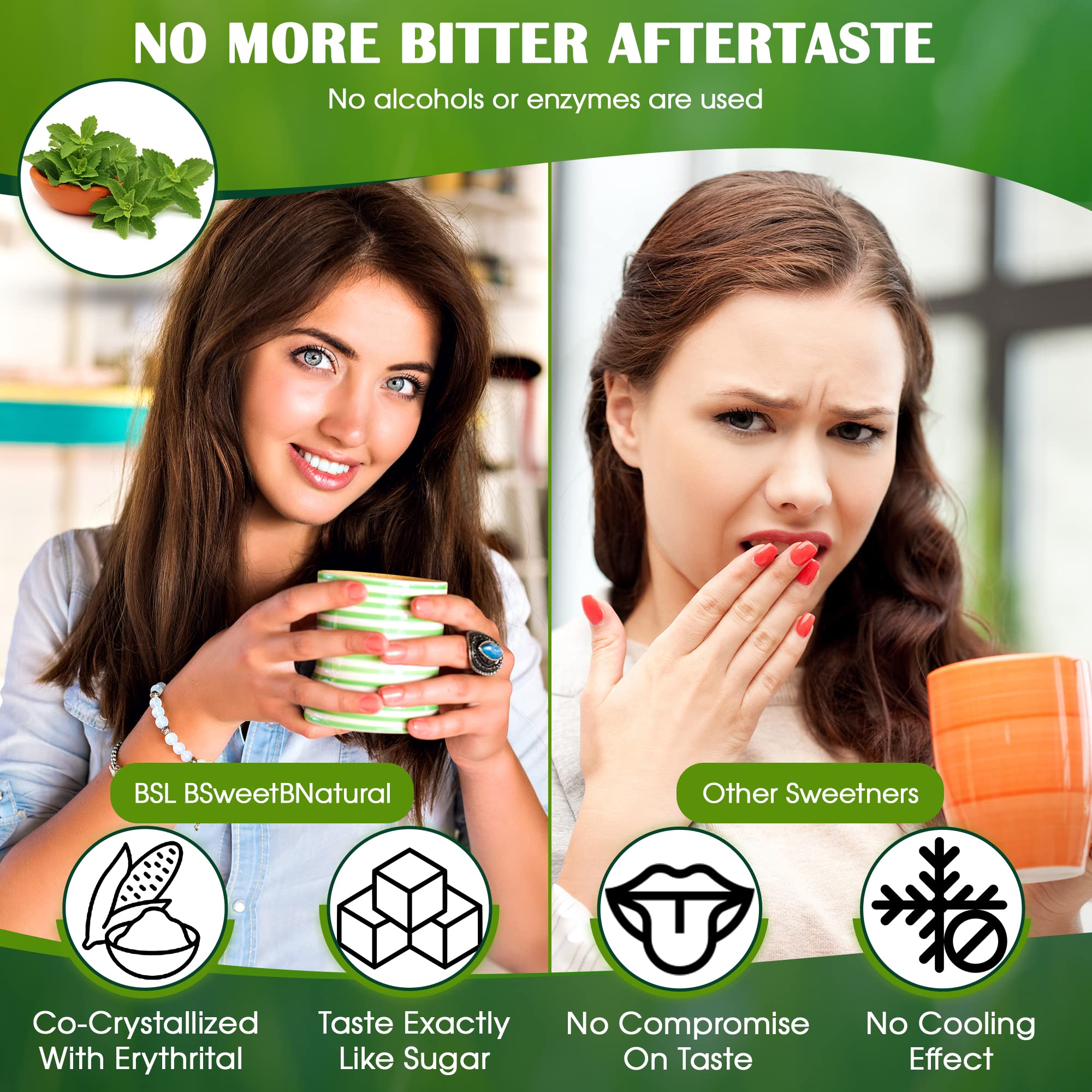 BSL BSWEETBNATURAL Stevia Leaf Extract close-up of powder