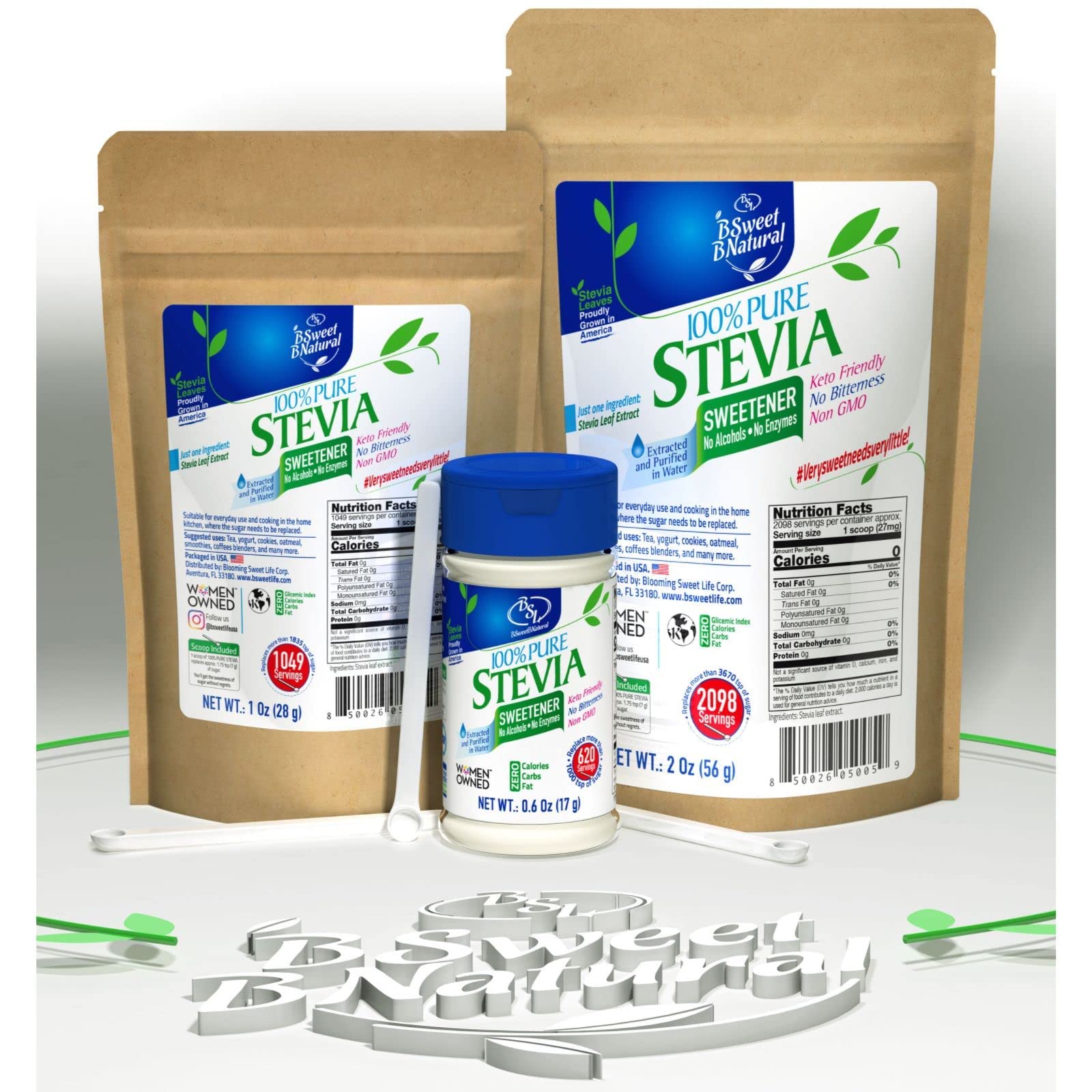 BSL BSWEETBNATURAL stevia powder texture
