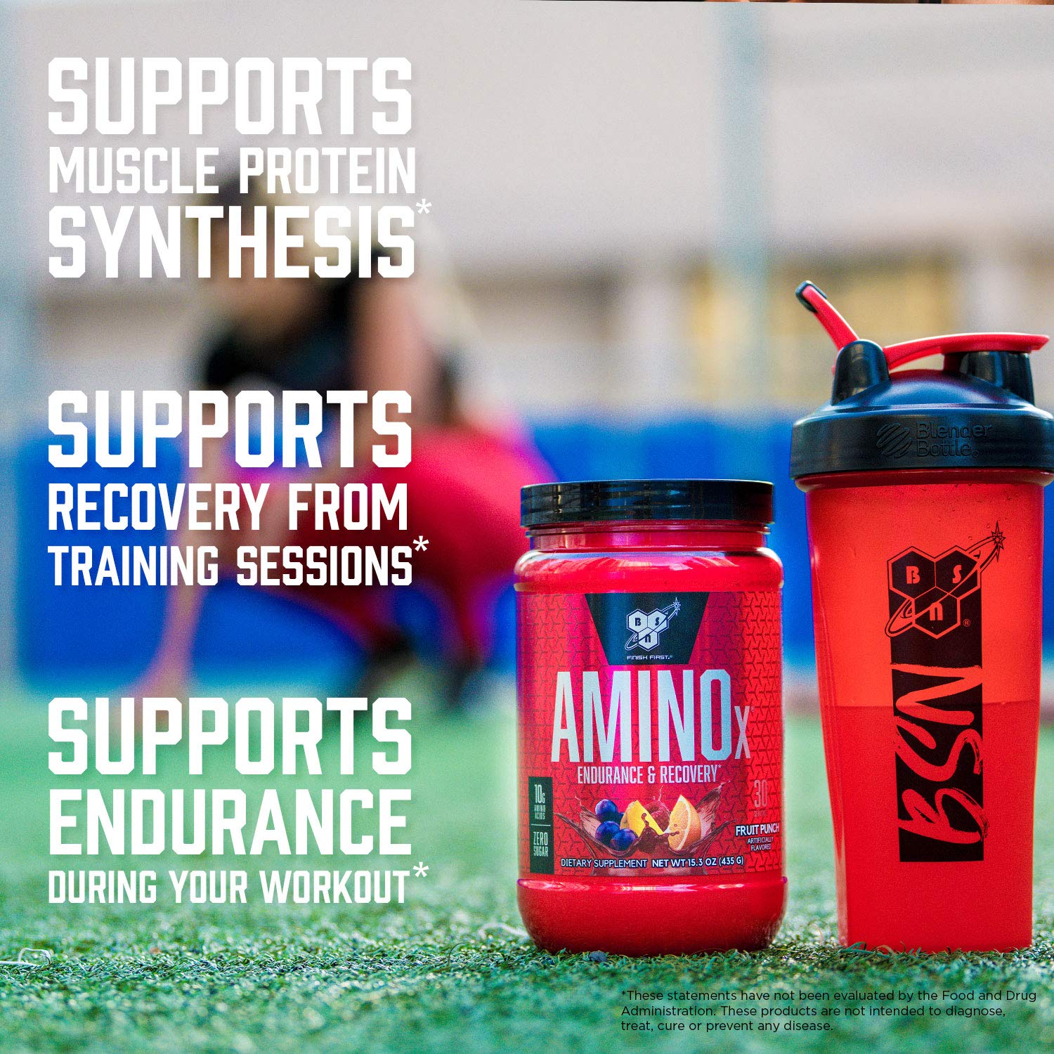 BSN AMINOx BCAA Powder 1015g scoop with powder
