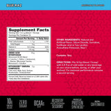 BSN AMINOx BCAA Powder 1015g side view showing nutritional information