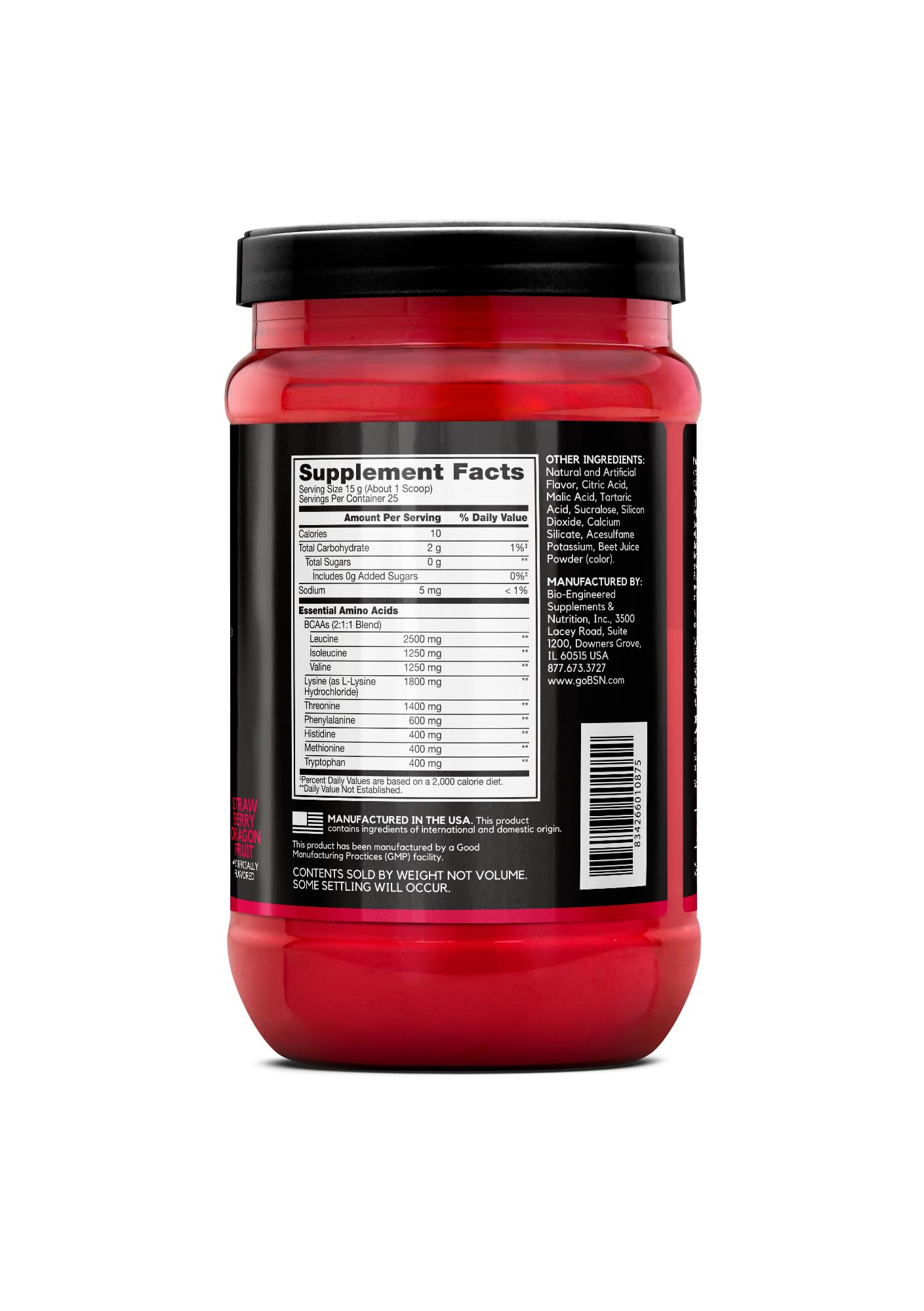 BSN AMINOx EAAs 375g packaging with flavour options