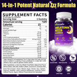 BSSTABBON Melatonin Gummies 20mg back view with ingredient list