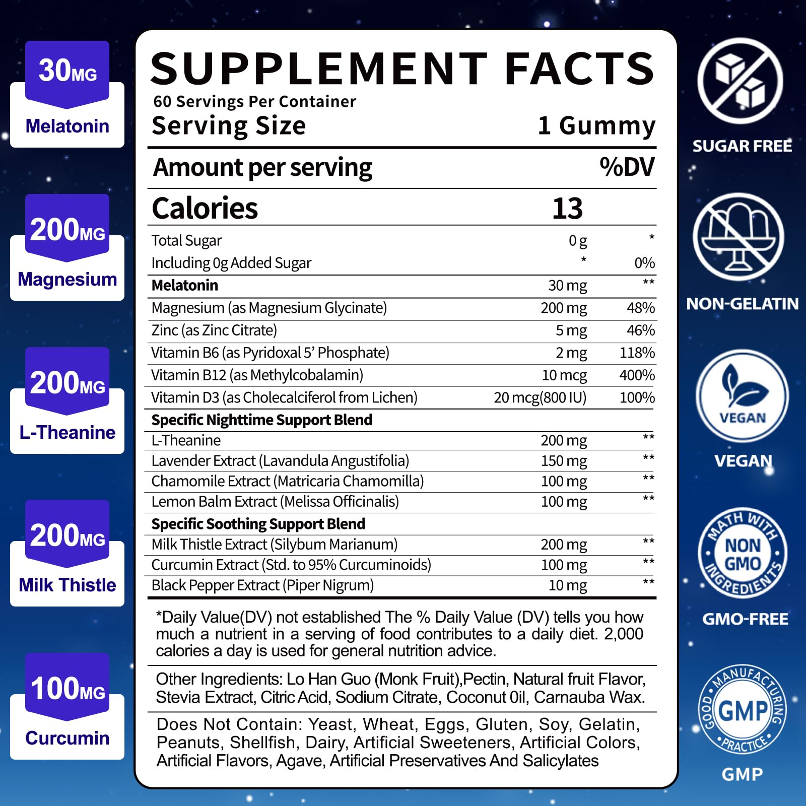 BSSTABBON Melatonin Gummies 30mg close-up of gummies