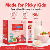 BTGIN Korean Red Ginseng Daily Nutrition Powder nutritional information on the box