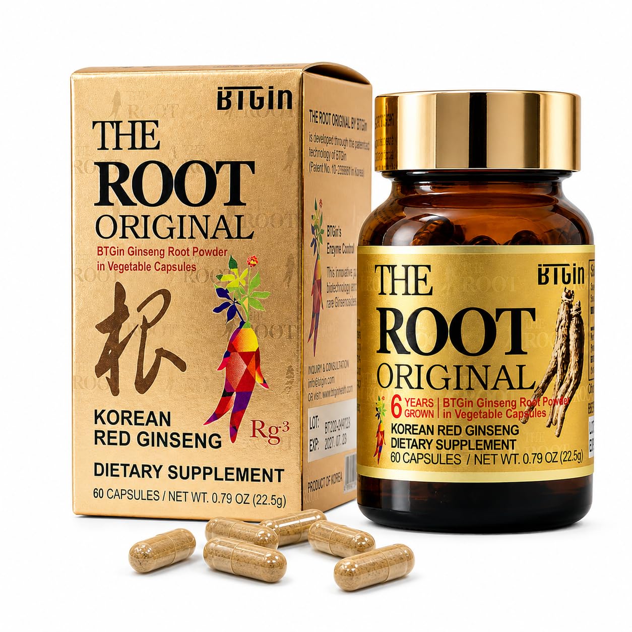 BTGIN Korean Red Ginseng Powder 160g front view