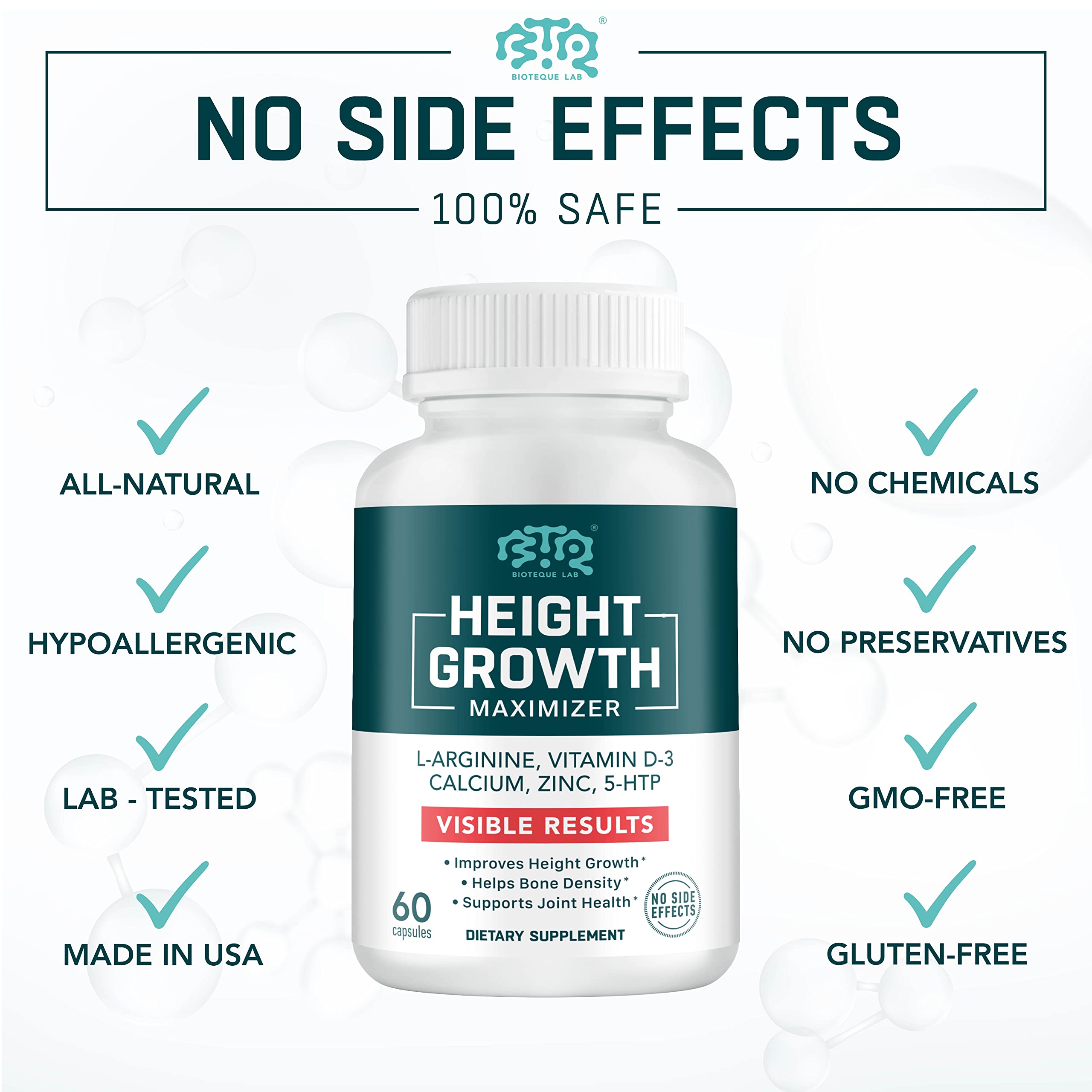 BTQ BIOTEQUE LAB Height Growth Capsules ingredients list