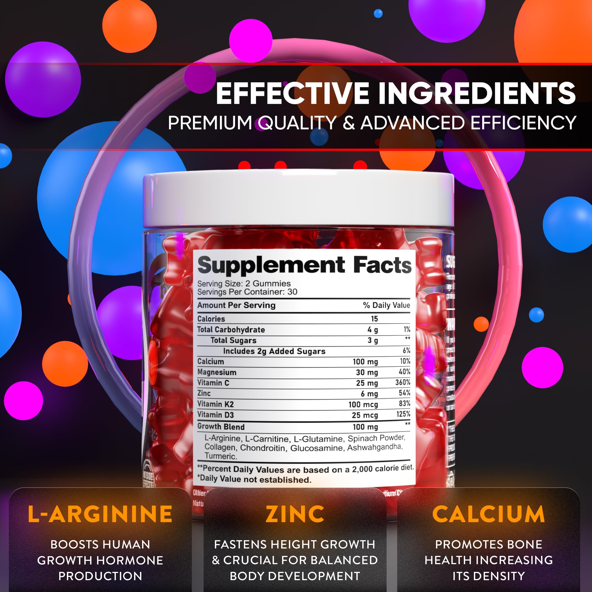 BTQ BIOTEQUE LAB Multivitamins 222g side view