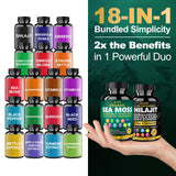 Bualle Organic Sea Moss & Shilajit Capsules with a glass of water