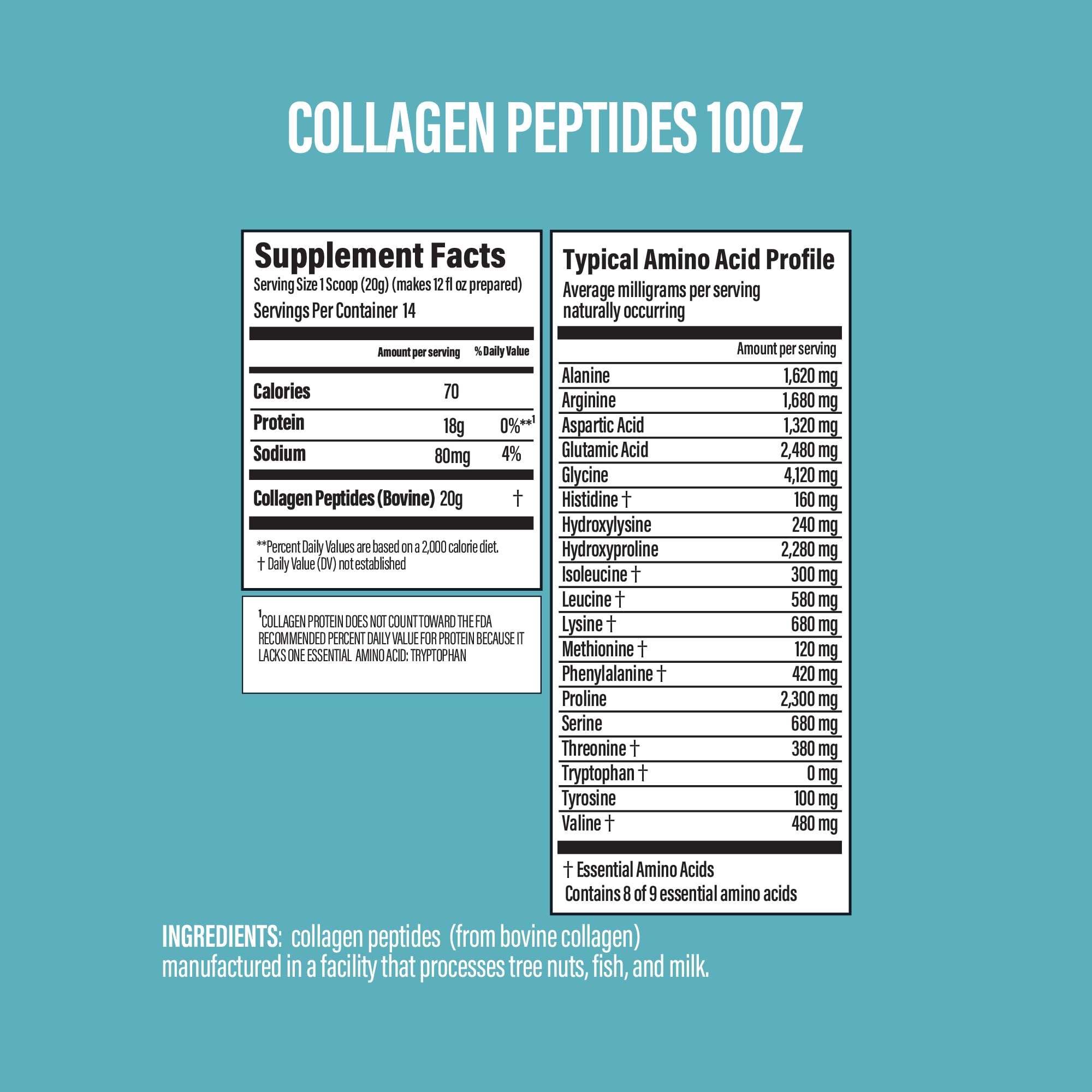 BUBS Naturals Collagen Powder 381g on a kitchen counter