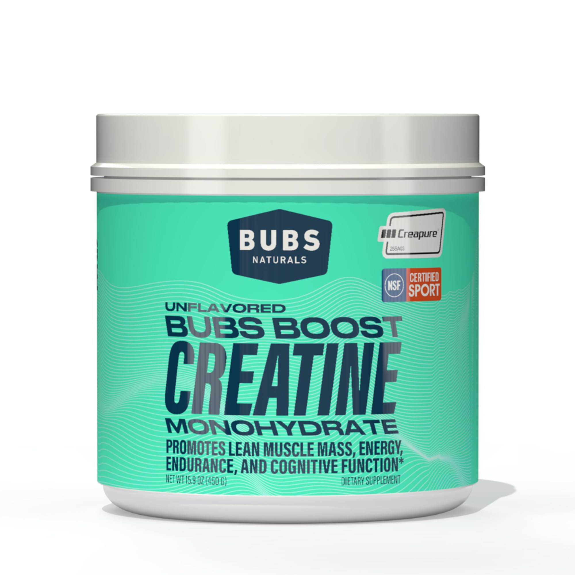 BUBS Naturals Creatine Monohydrate 450g front view