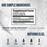 BUBS Naturals Creatine Monohydrate 450g scoop with powder