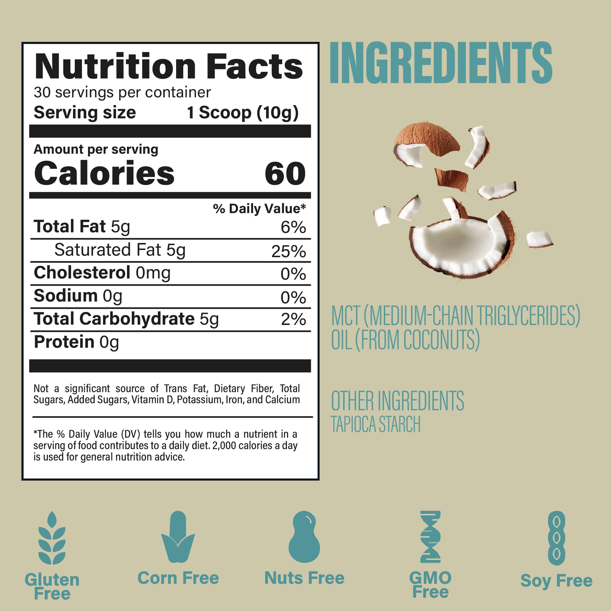 BUBS Naturals MCT Oil Powder 241g packaging