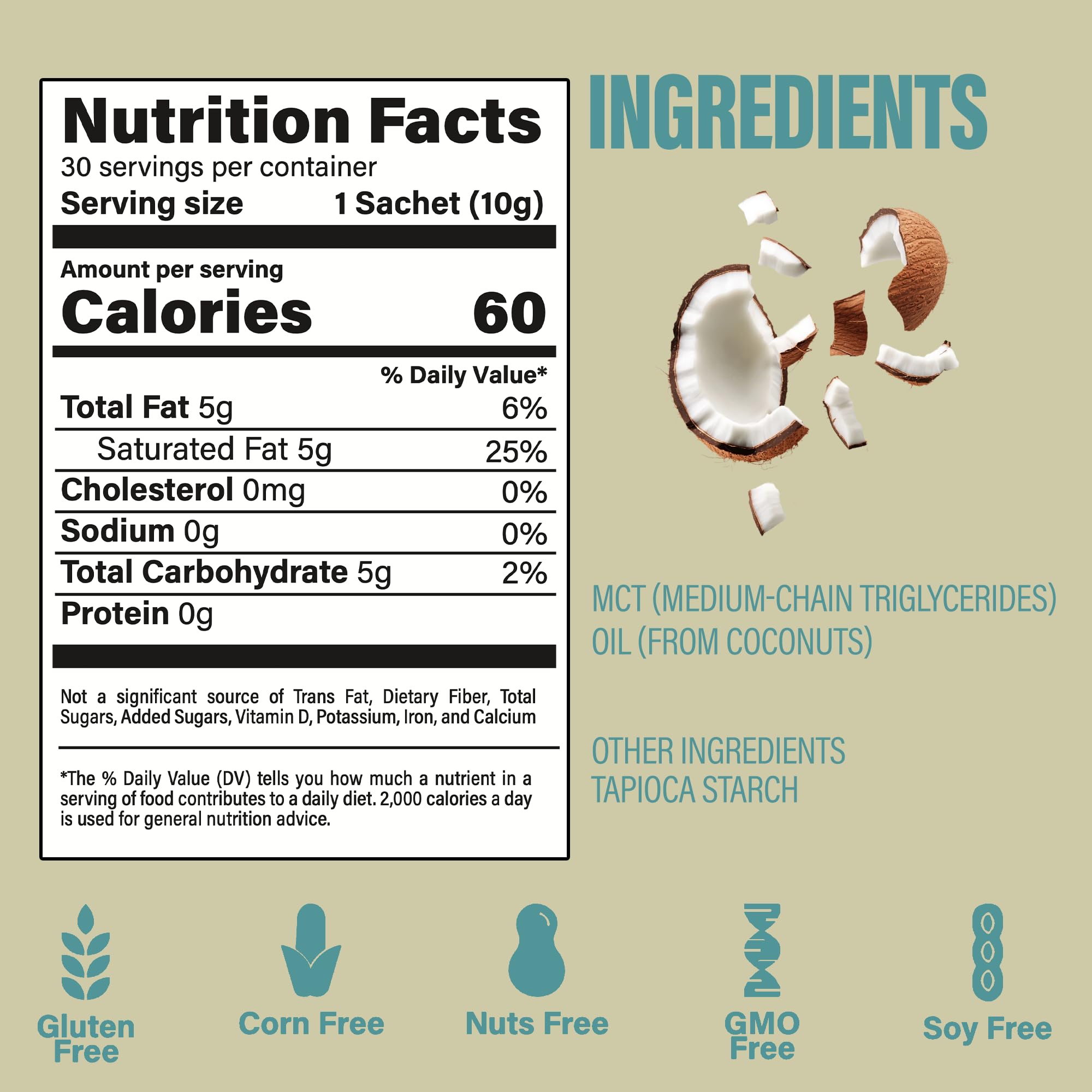 BUBS Naturals MCT Oil Powder 249g packaging