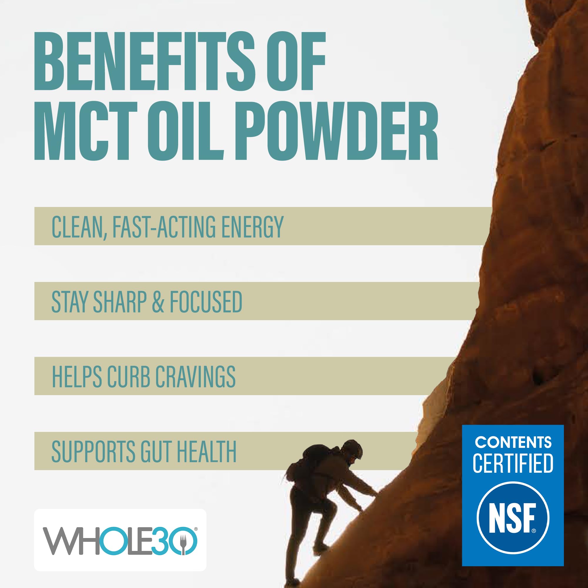 BUBS Naturals MCT Oil Powder 249g serving suggestion