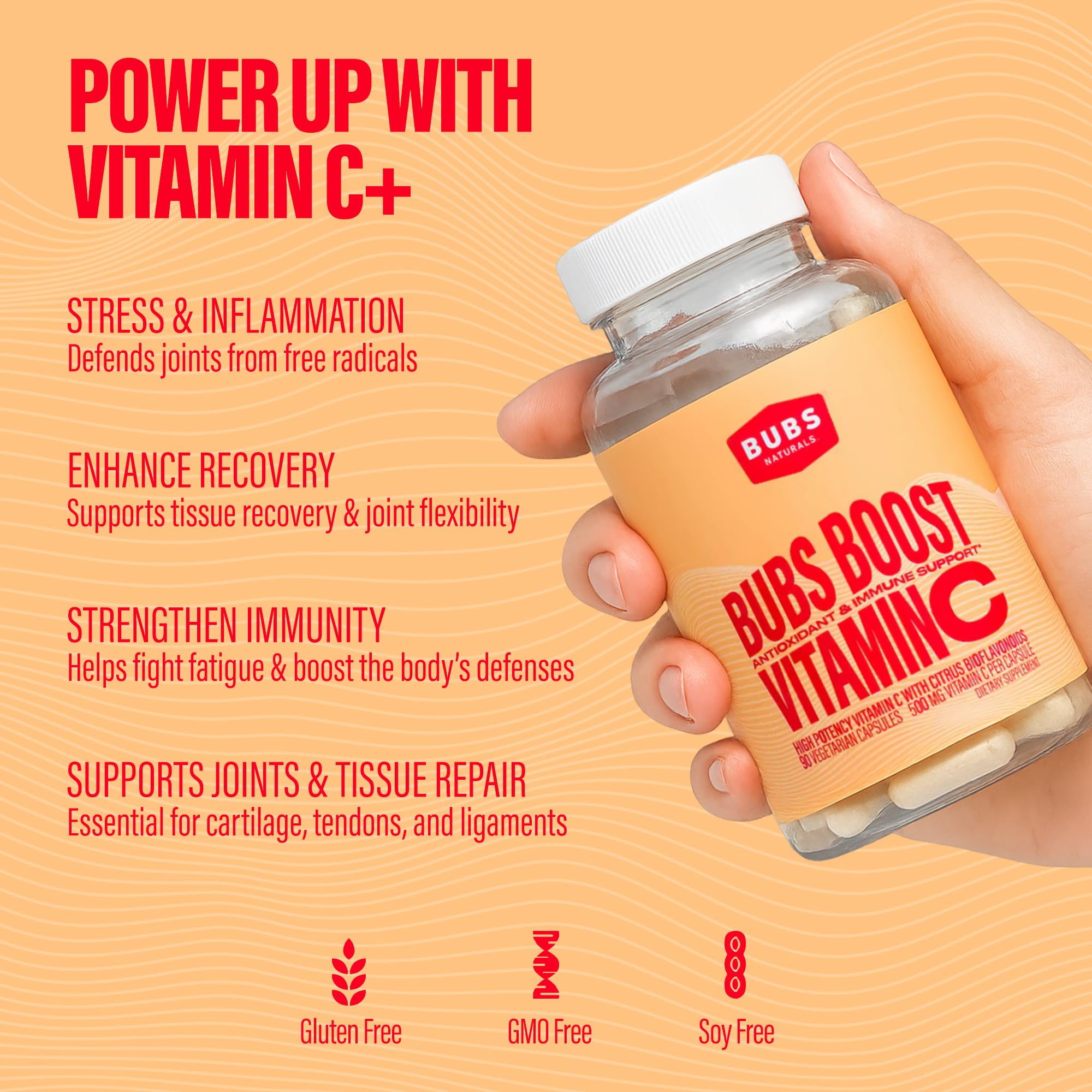 BUBS Naturals Vitamin C with Bioflavonoids nutritional information