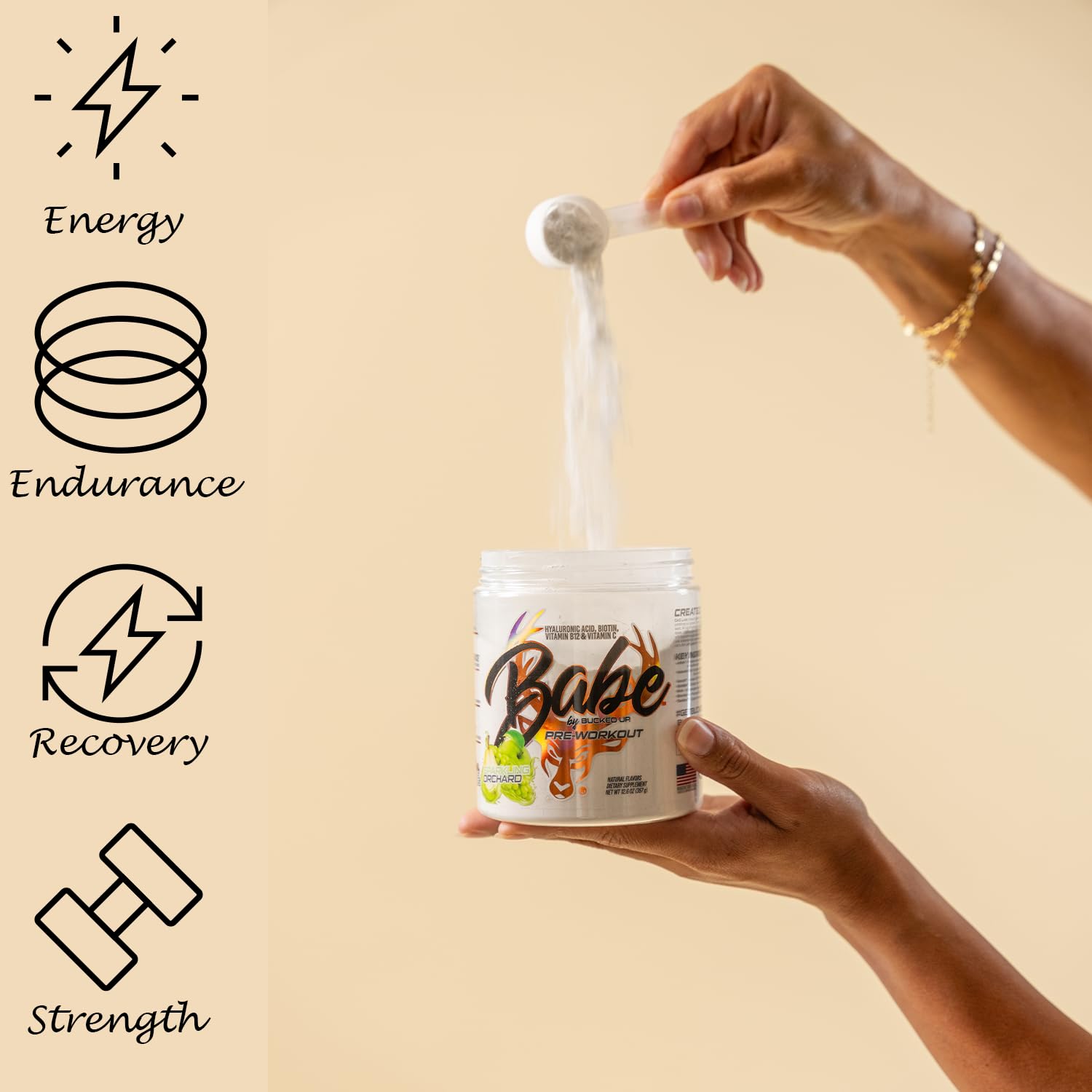 Bucked Up Babe Pre-Workout Powder 422g packaging