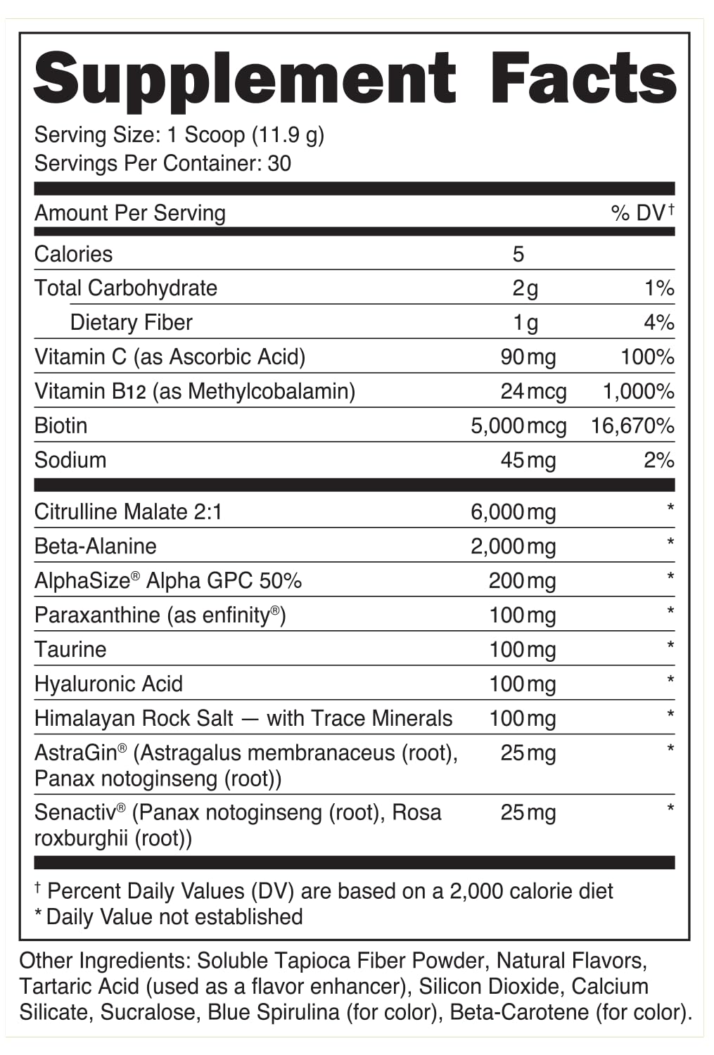 Bucked Up Babe Pre-Workout Powder 422g side view