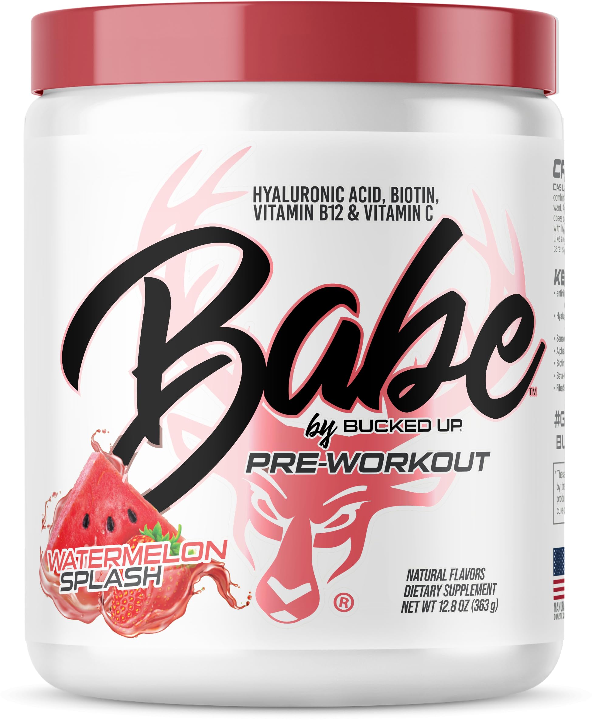 Bucked Up Babe Pre-Workout Powder 431g front view
