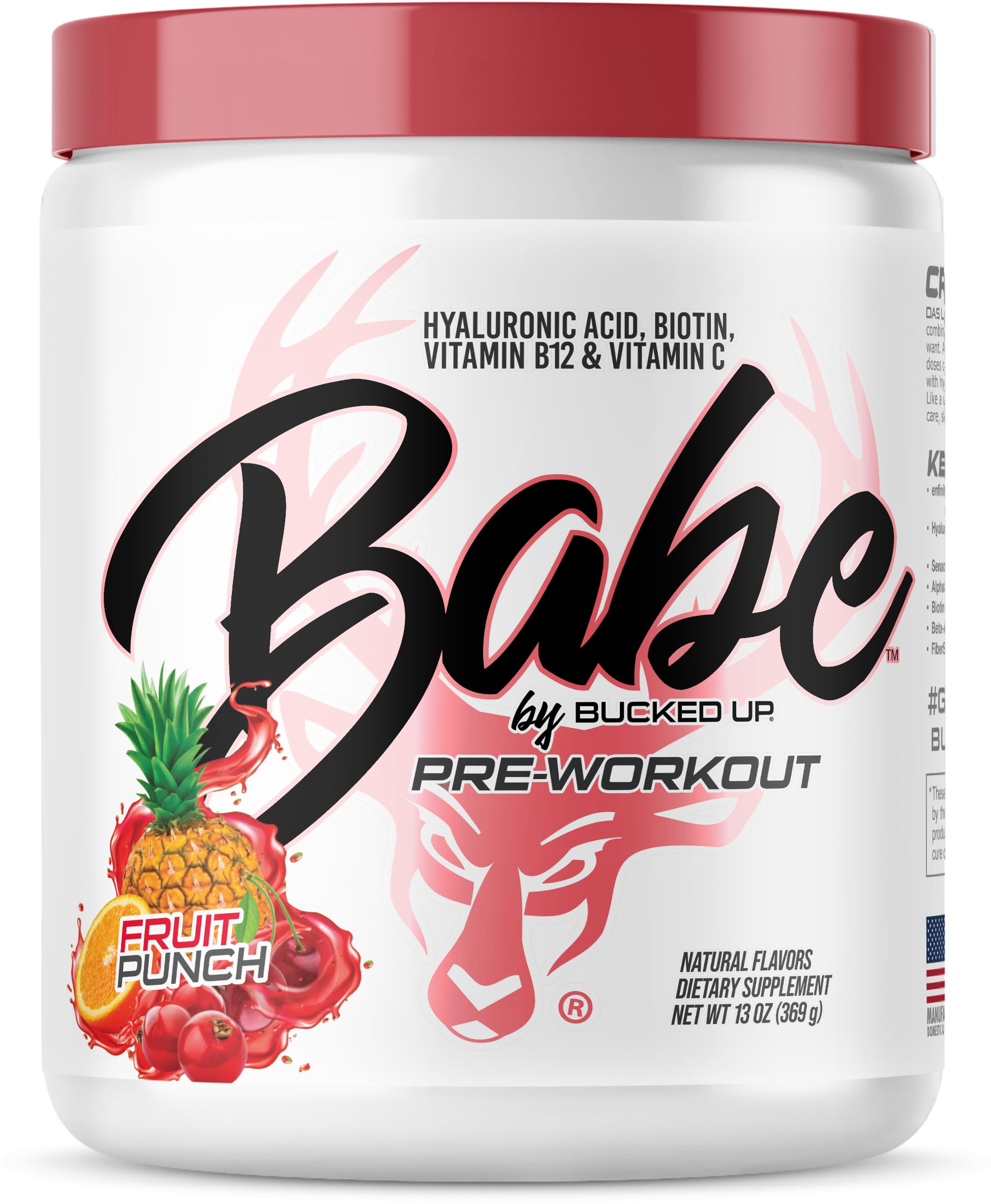 Bucked Up Babe Pre-Workout Powder 442g front view