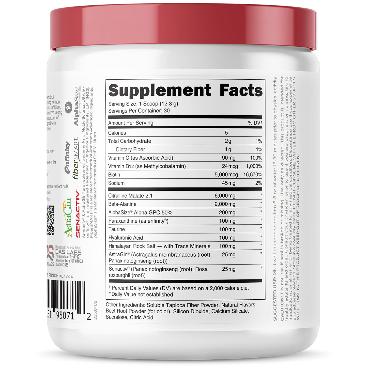 Bucked Up Babe Pre-Workout Powder 442g packaging