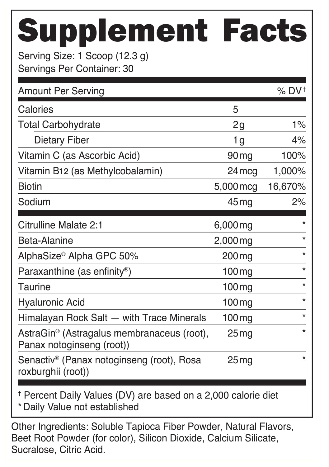 Bucked Up Babe Pre-Workout Powder 442g side view