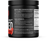 Bucked Up BCAA 2-1-1 Blood Raz flavour scoop in powder