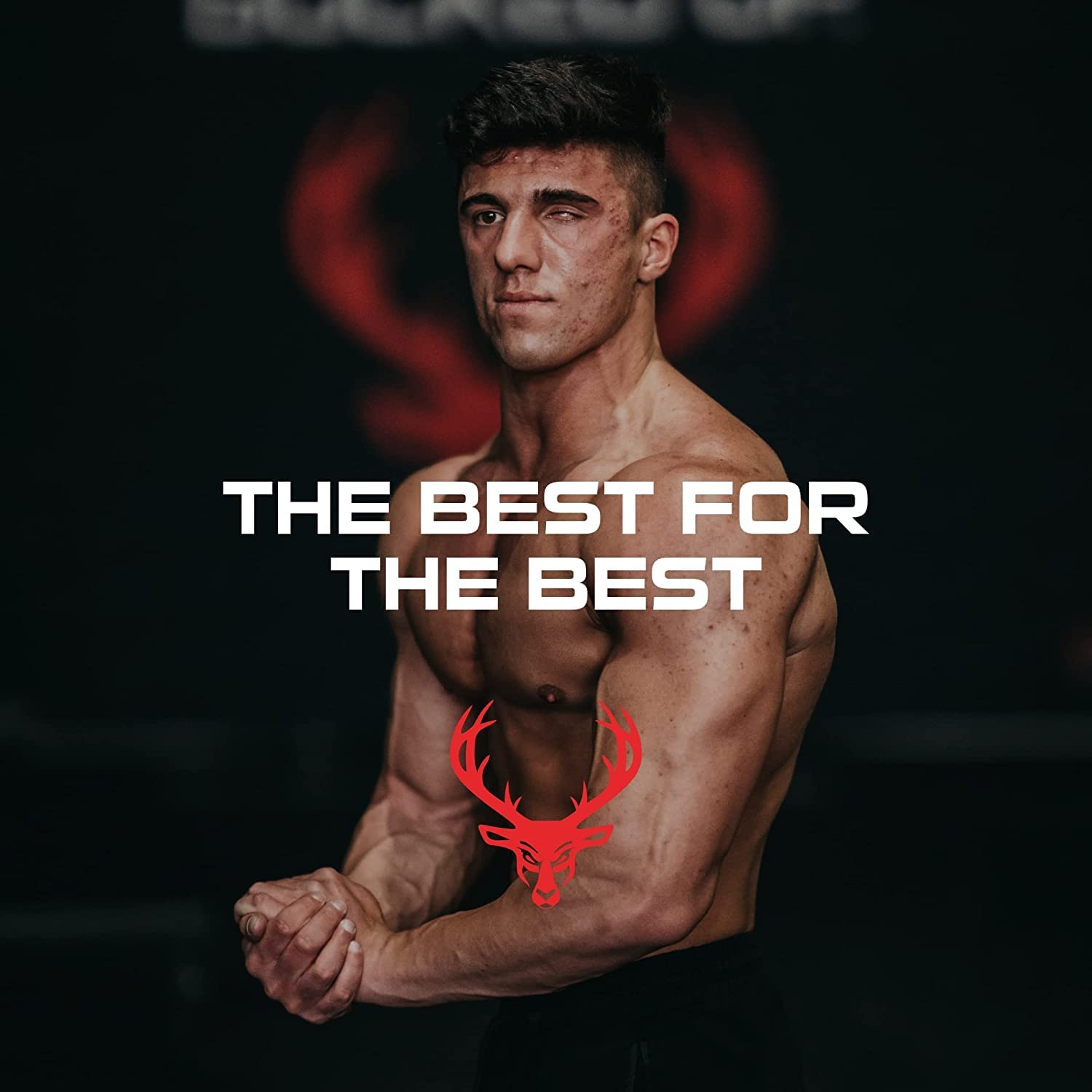 Bucked Up Creatine Blend 136g unflavoured powder scoop