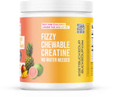 Bucked Up Creatine Candy Tropical Blast flavour tablets on a wooden table