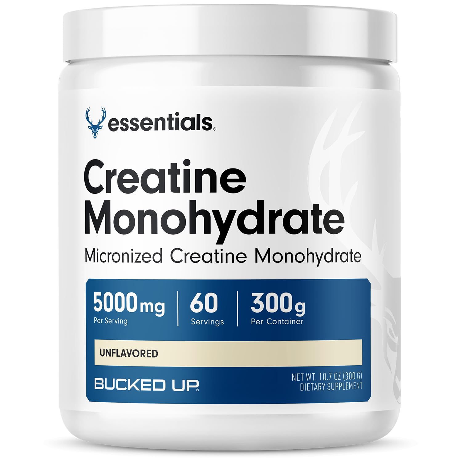 Bucked Up Creatine Monohydrate 300g front view with packaging