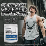 Bucked Up Creatine Monohydrate container with ingredients list visible