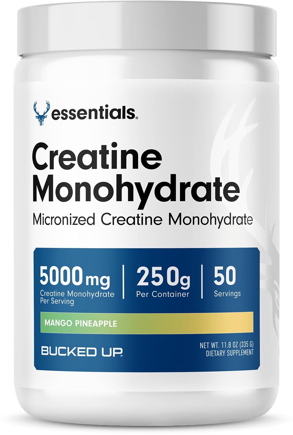 Bucked Up Creatine Monohydrate Mango Pineapple 423g front view