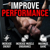Bucked Up Creatine Monohydrate Mango Pineapple 423g on a gym bench