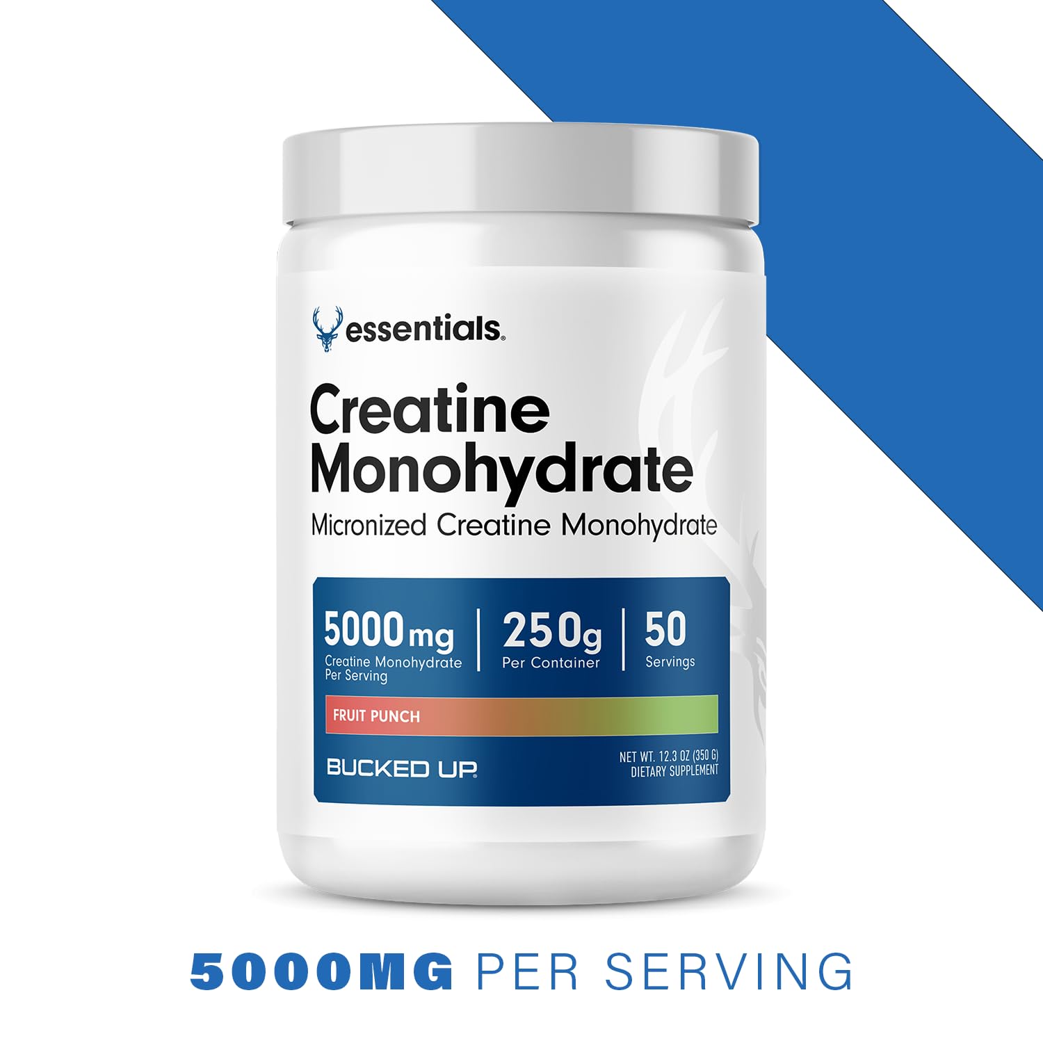 Bucked Up Creatine Monohydrate Powder 423g in mixing bowl