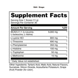 Bucked Up Essential Amino Acids grape flavour side view