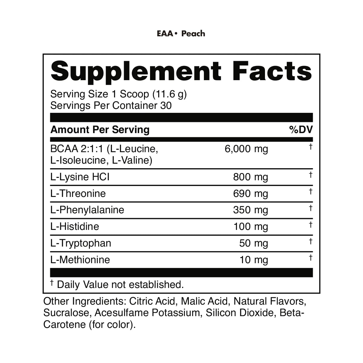 Bucked Up Essential Amino Acids Powder 422g Pina Colada packaging