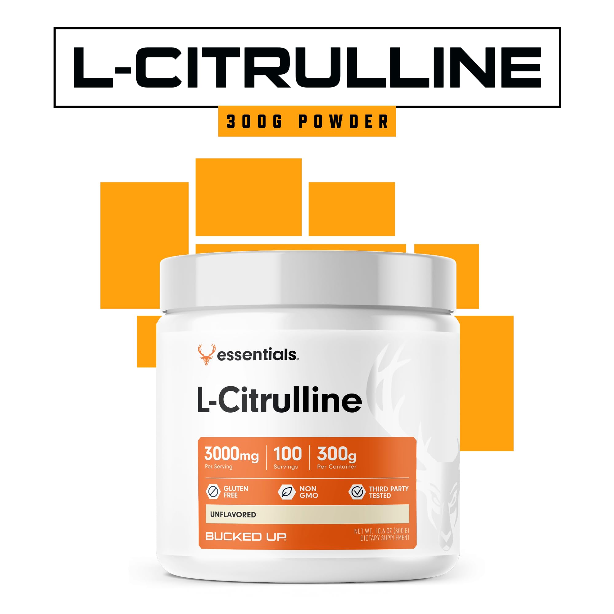 Bucked Up L-Citrulline Powder in a mixing glass