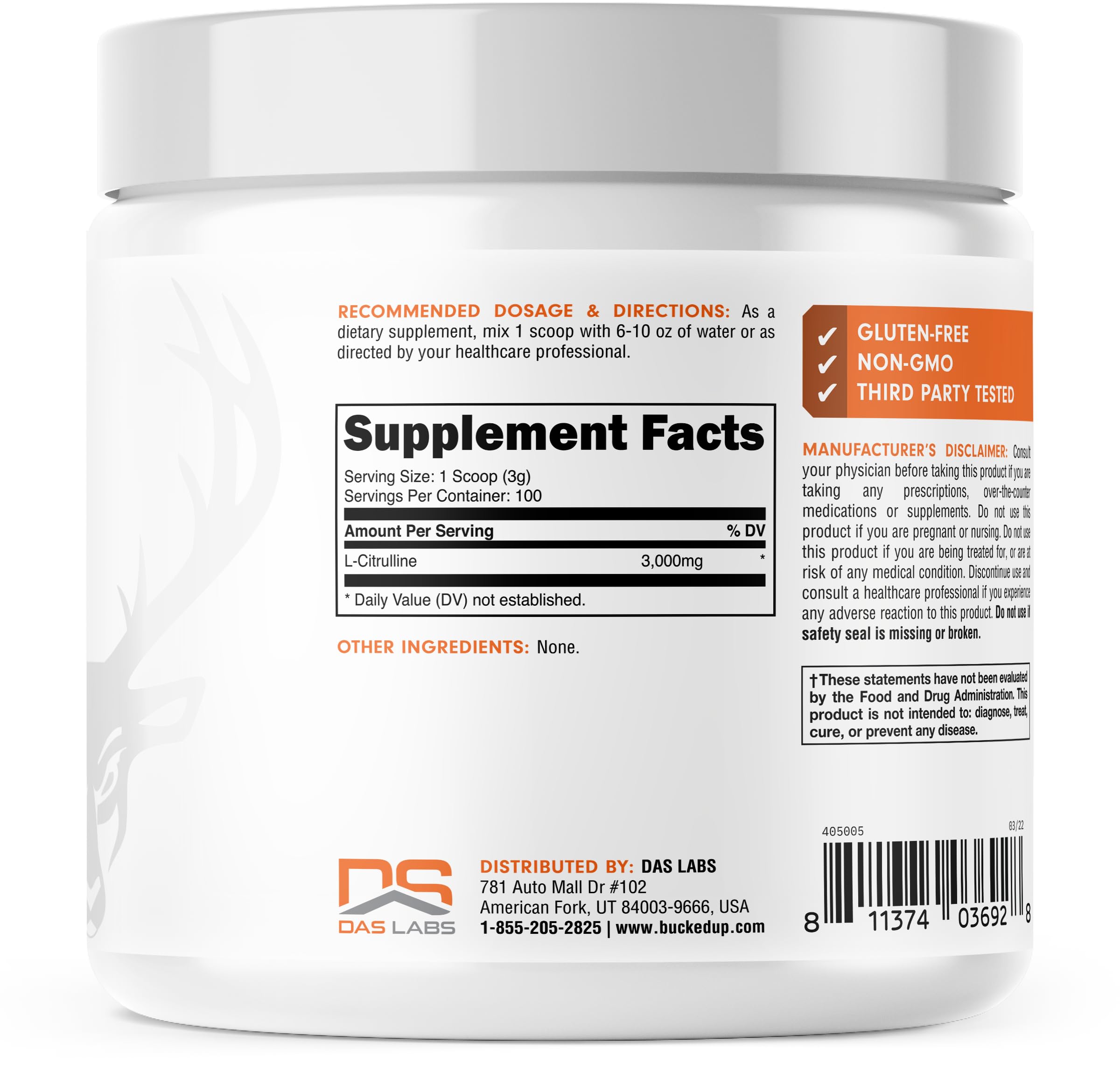 Bucked Up L-Citrulline Powder powder texture close-up