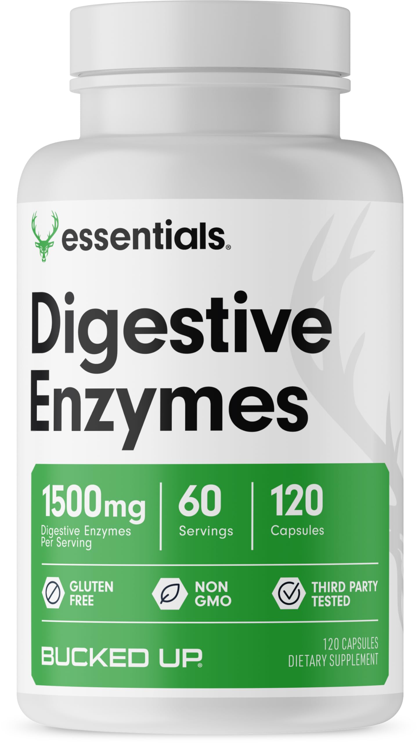 Bucked Up Multi-Enzymes 120 capsules bottle front view