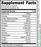 Bucked Up Multi-Enzymes 120 capsules bottle side view