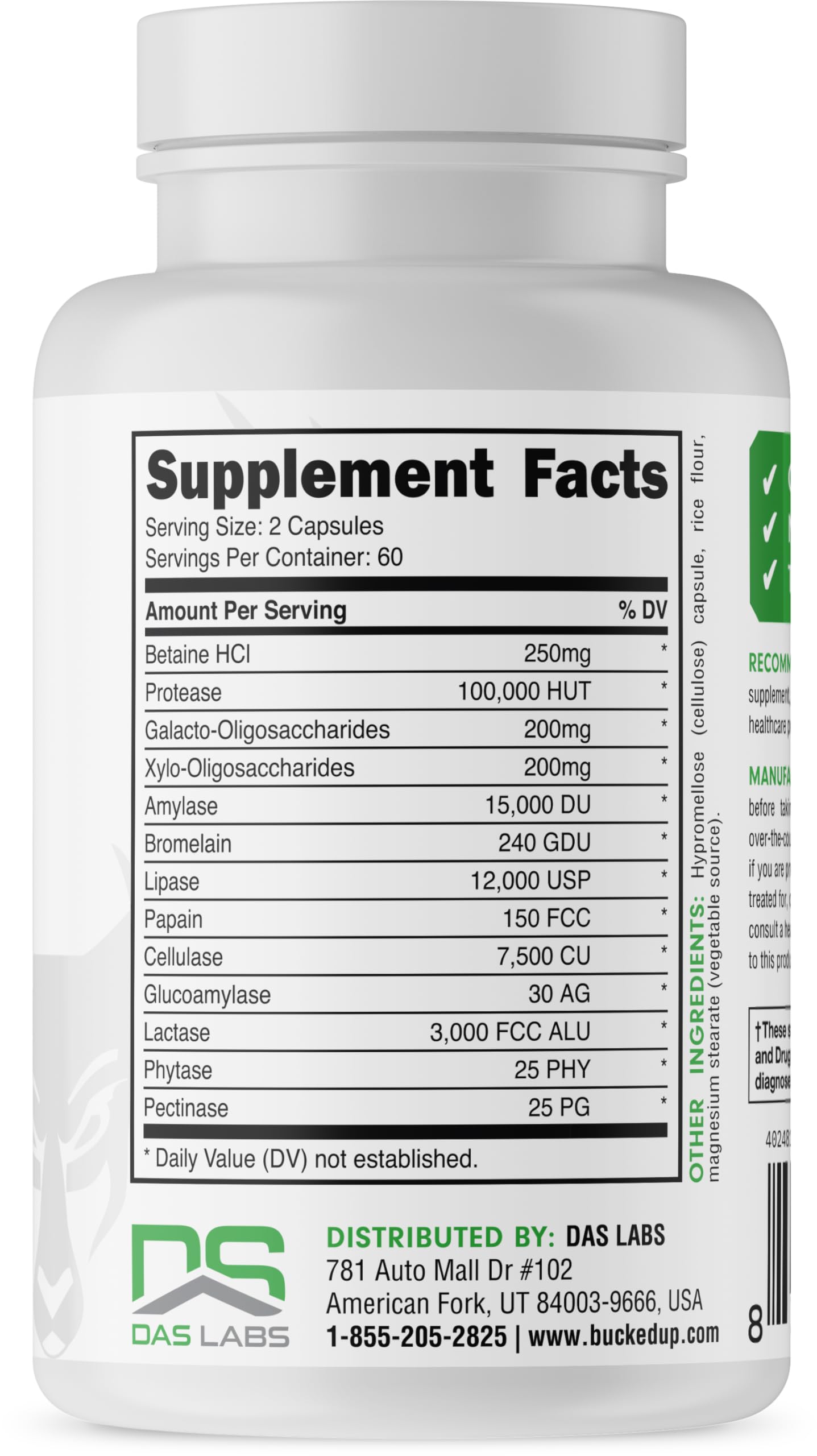 Bucked Up Multi-Enzymes capsules close-up